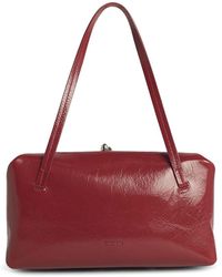 Jil Sander - Goji Pillow Small Burgundy Leather Pillow - Lyst