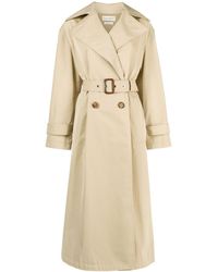 McQueen - Double Breasted Belted Trench Coat - Lyst