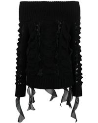 Blumarine - Off-Shoulder Knitted Top - Lyst