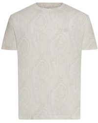 Etro - Cotton T-Shirt With Arnica Pattern - Lyst