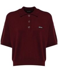 ROTATE BIRGER CHRISTENSEN - Knitted Polo Shirt With Logo - Lyst