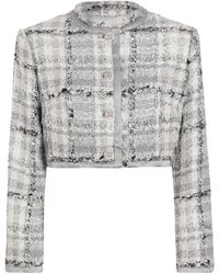 Dolce & Gabbana - Short Check-Pattern Raschel Tweed Jacket - Lyst