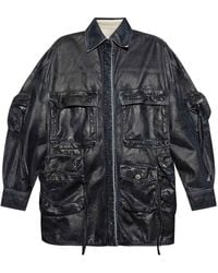 The Attico - Fern Multi-Pocket Denim Jacket - Lyst
