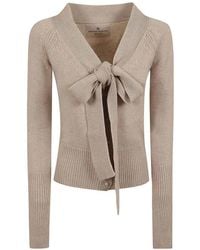 Ermanno Scervino - Pure Cashmere Sweater With Front Bow - Lyst