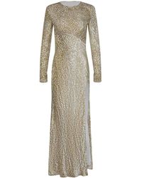 Self-Portrait - Dress Made Of A Silk Blend - Lyst