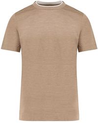 BOSS - Cotton And Silk T-Shirt - Lyst