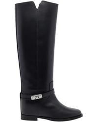 Via Roma 15 - Via Roma Padlock Leather Boots - Lyst