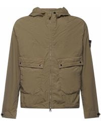Stone Island - Zip-Up Hooded Jacket - Lyst