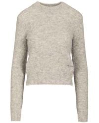 Ami Paris - Ami Wool And Alpaca Knit Sweater - Lyst