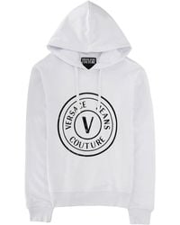 Versace Jeans Couture - Sweatshirt With Logo And Hood - Lyst