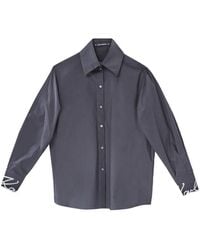 KARL LAGERFELD - Signature Cuff Poplin Shirt - Lyst