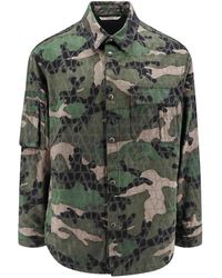 Valentino - Cotton Jacket With Camouflage Motif - Lyst