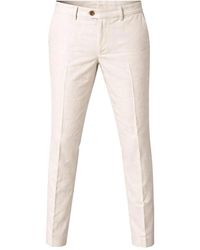 Franzese Collection - Cream Irish Linen Trousers - Lyst
