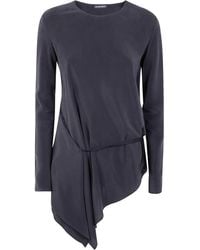 Ann Demeulemeester - Deana Long Sleeve Asymmetric Top - Lyst