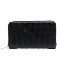 Bottega Veneta - Woven Wallet With Zip - Lyst