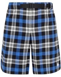 Marcelo Burlon - Checked Cotton Blend Shorts - Lyst