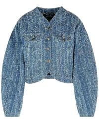 ROTATE BIRGER CHRISTENSEN - Cotton Short Jacket - Lyst