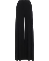 Norma Kamali - Stretch Fabric Flared Trousers - Lyst