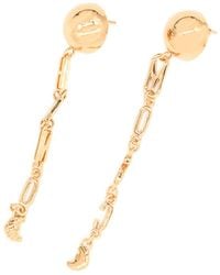Moschino - Logo Earrings - Lyst