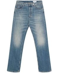 McQueen - Straight Leg Trousers Faded Effect - Lyst