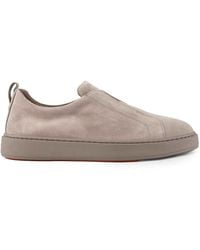 Santoni - Victory-Seym45 Slip-On Suede Sneakers - Lyst