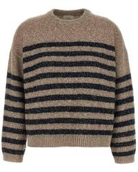Brunello Cucinelli - Dazzling Stripes Wool-Cashmere Jumper - Lyst