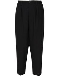Marni - Cropped Trousers In Fresh Wool - Lyst