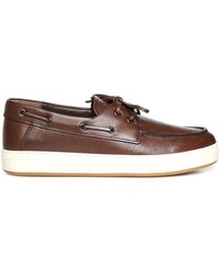 Hogan - H-Tv Leather Boat Loafers - Lyst