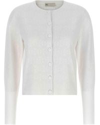 Tory Burch - Pointelle Viscose Cardigan - Lyst