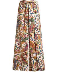 Etro - Ivory Palazzo Trousers - Lyst