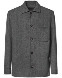 Eleventy - Wool And Cashmere Overshirt - Lyst