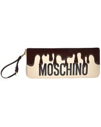 Moschino - Chocolate Glazed Clutch - Lyst