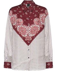 Pinko - Viscose Twill Shirt With Print - Lyst