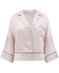 Off-White c/o Virgil Abloh - Viscosa Pajama Shirt With Logo Print - Lyst