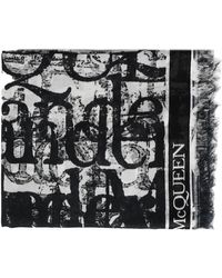Alexander McQueen - Twill All Over Printed Stole - Lyst