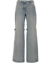 Courreges - Sailor Denim Jeans Zip Button - Lyst