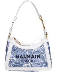 Balmain - B-army 26 Bag In Canvas With Patterned Print - Lyst