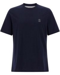 Brunello Cucinelli - Logo Print T-Shirt - Lyst