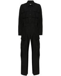 Alexander Wang - Cotton Blend Classic Collar Jumpsuit - Lyst