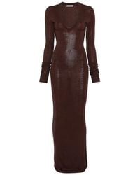 Entire studios - Long Sleeve V Neck Midi - Lyst
