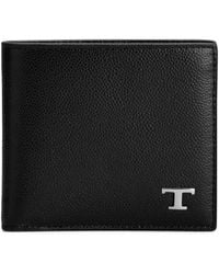 Tod's - Leather Wallet With Logo Plaque - Lyst