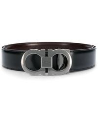 Ferragamo - Leather Belt With Engraved Logo - Lyst