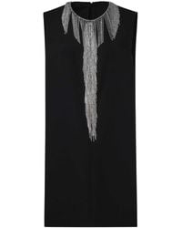 Sportmax - Sleeveless Cady Mini Dress With Rhinestones - Lyst