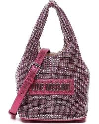 Love Moschino - Stone Strass Mini Bag - Lyst