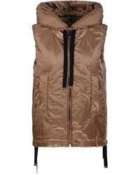 Max Mara - Water-Repellent Padded Canvas Hooded Gilet - Lyst