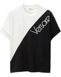 Versace - T-Shirt Vintage Light Stretch Cotton Jersey - Lyst