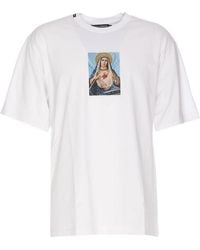 Dolce & Gabbana - Printed T-shirt With Termostrass - Lyst