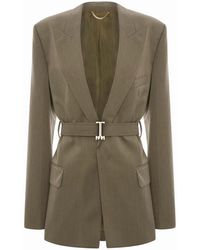 Victoria Beckham - Tailored Blazer With Belt - Lyst
