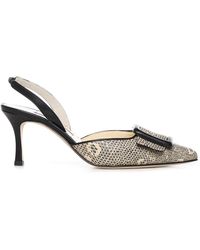 Manolo Blahnik - Maisalebi Lizard Print Pump - Lyst