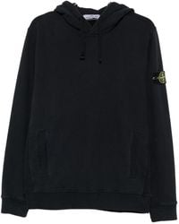 Stone Island - Cotton Hoodie With Logo Patch - Lyst